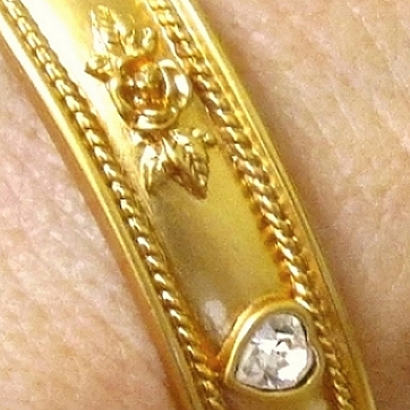 💛  Elizabeth Taylor LOVE BLOOMS Gold Bangle Bracelet NEW - Picture 9 of 12